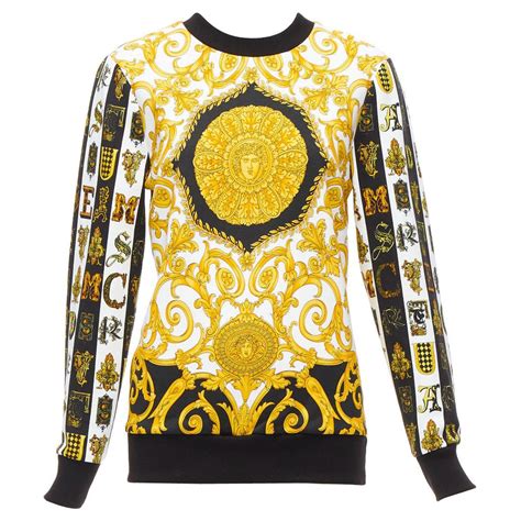 versace mens crew neck sweater|Versace barocco hoodie.